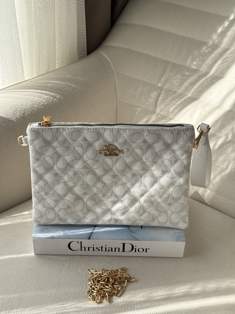 Coach Clutch Krem Çanta