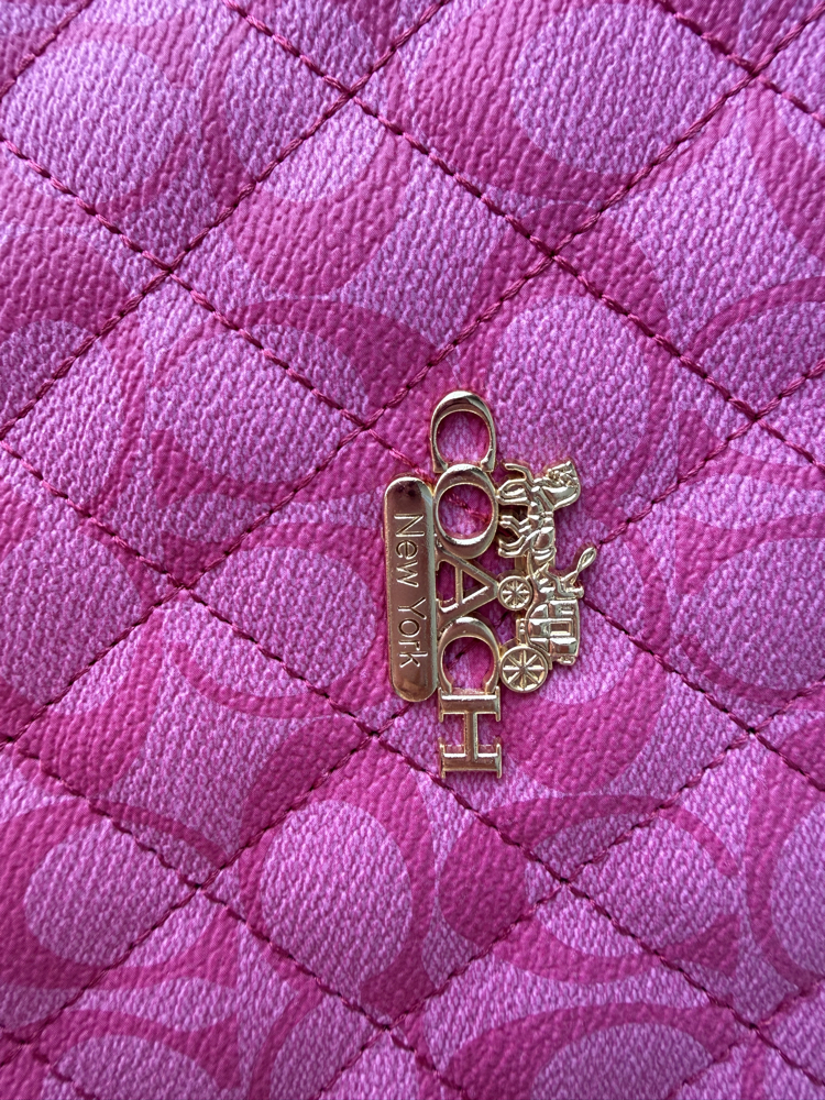Coach Clutch Pembe çanta