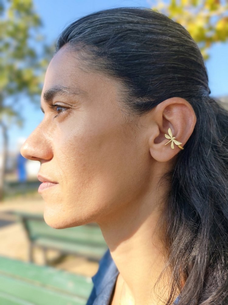 Yusufçuk Böceği Ear Cuff Kıkırdak Küpesi