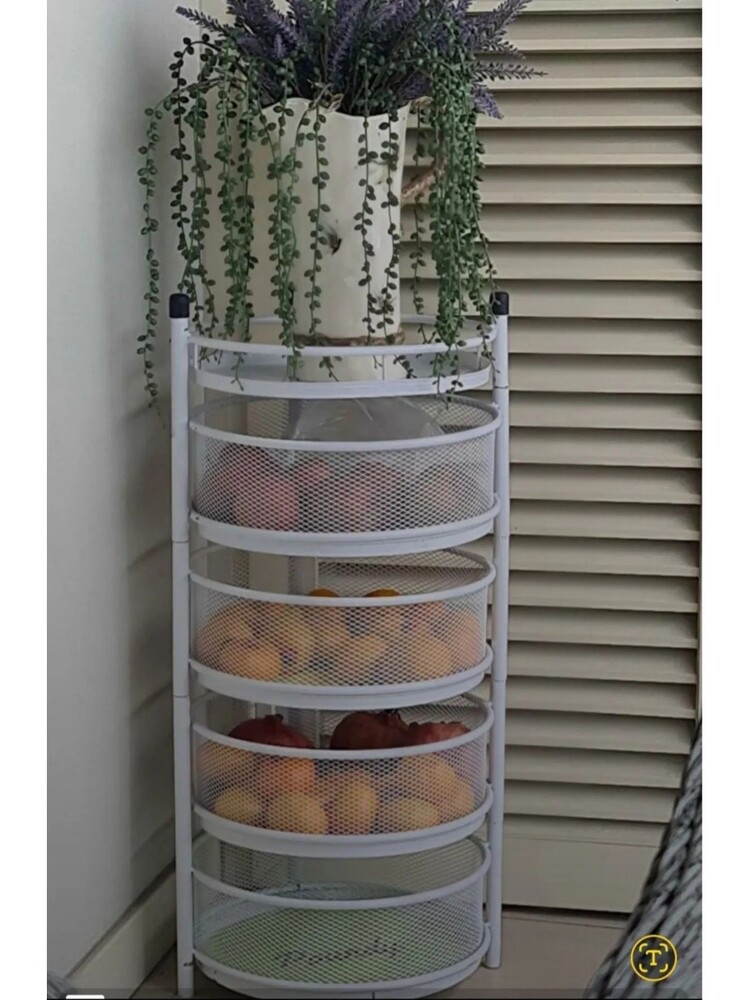 Sebzelik - Meyvelik - Patates Soğanlık - Mutfak Çok Amaçlı Organizer Beyaz