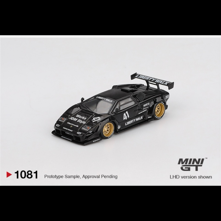 Mini Gt 1081-Lamborghini Countach LB-WORKS Black