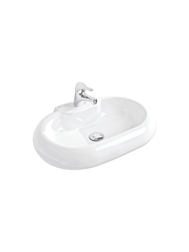 Güral Oval Mobilya Üstü Lavabo - Beyaz