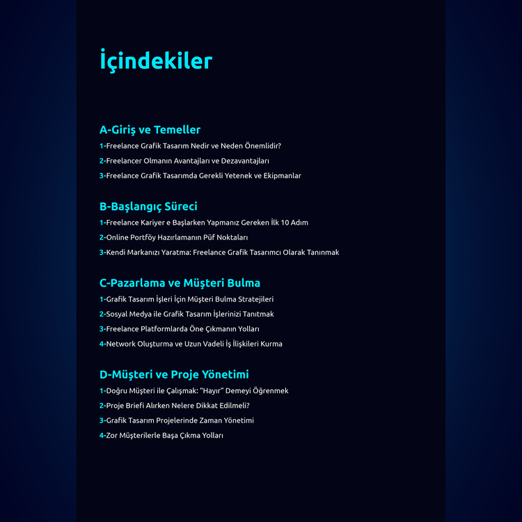 Freelancer Yüzbir: Grafik Tasarımcı'nın Finans ve Motivasyon Rehberi | E-Kitap