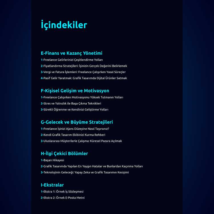 Freelancer Yüzbir: Grafik Tasarımcı'nın Finans ve Motivasyon Rehberi | E-Kitap