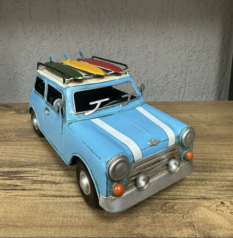 Metal Mini cooper 3 sörf tahtası retro
