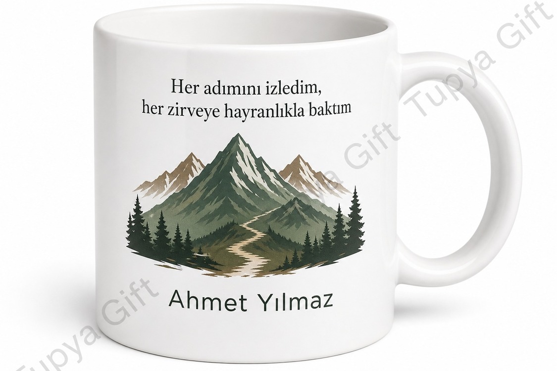 Yürüyüş Sever Baba Yazılı Kupa Bardak Babalar Günü Hediyesi Özel Tasarım