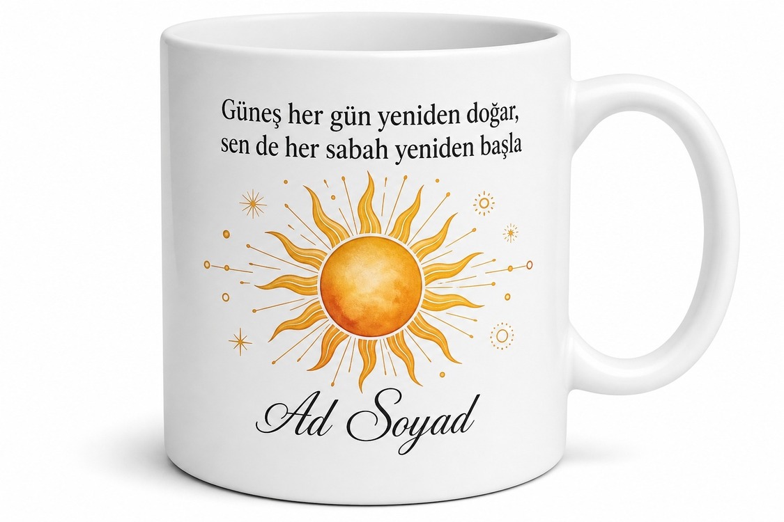 Dünya Güneş Günü Temalı Baskılı Kupa Bardak Aydınlık Sıcak Günler Enerjisi Hediye