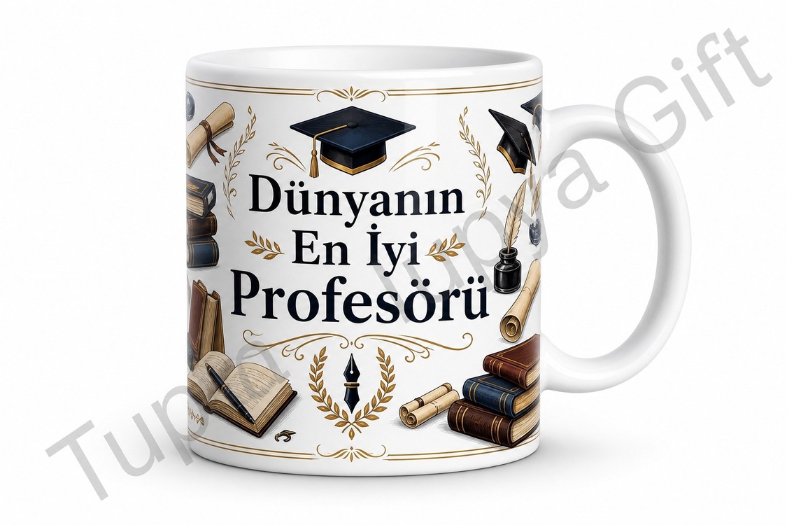 Profesöre Hediye Kişiye Özel Baskılı Kupa Bardak Öğretim Üyesi Hediyesi