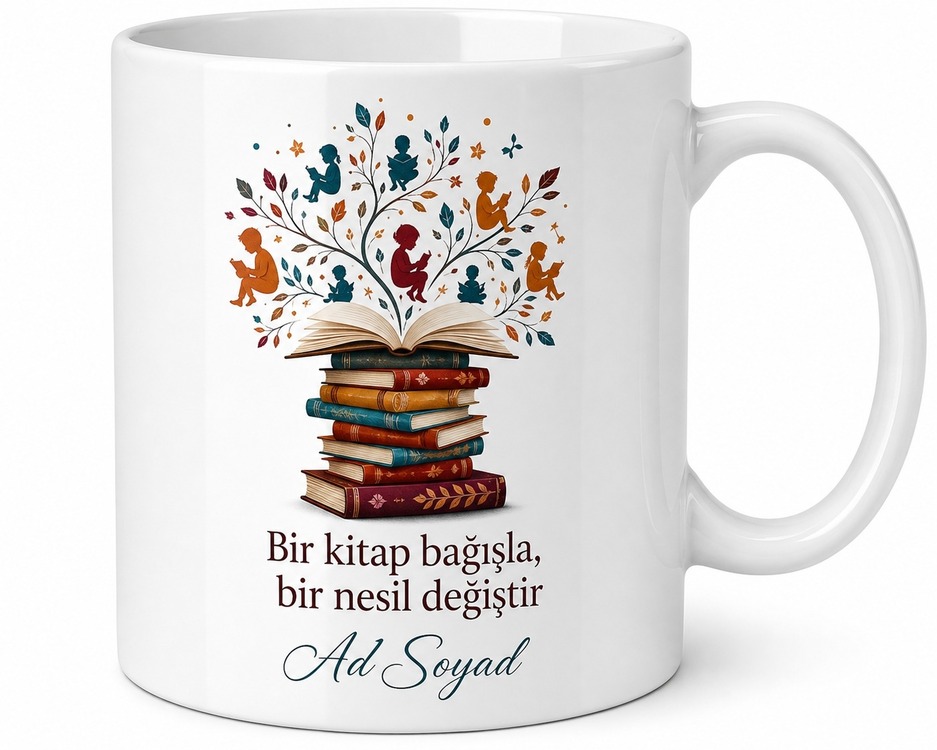Kitap Bağışçısı Okuyan Nesil Kupa Bardak Hediye
