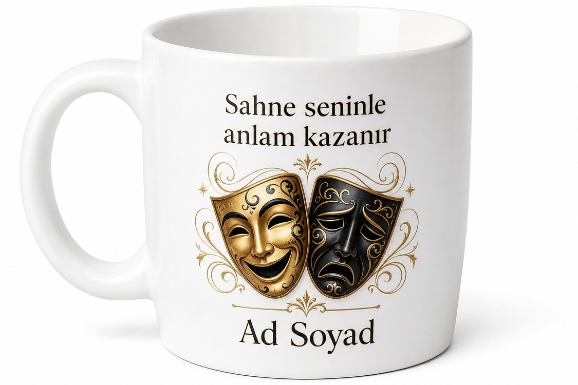 Actor Baskılı Aktörlere Özel Tasarım Kahve Kupası Hediye Bardak