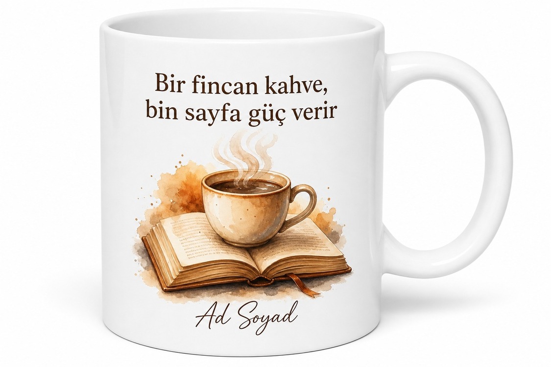 Ders Çalışırken Kahve İçenlere Özel Tasarım Kupa Bardak Hediye