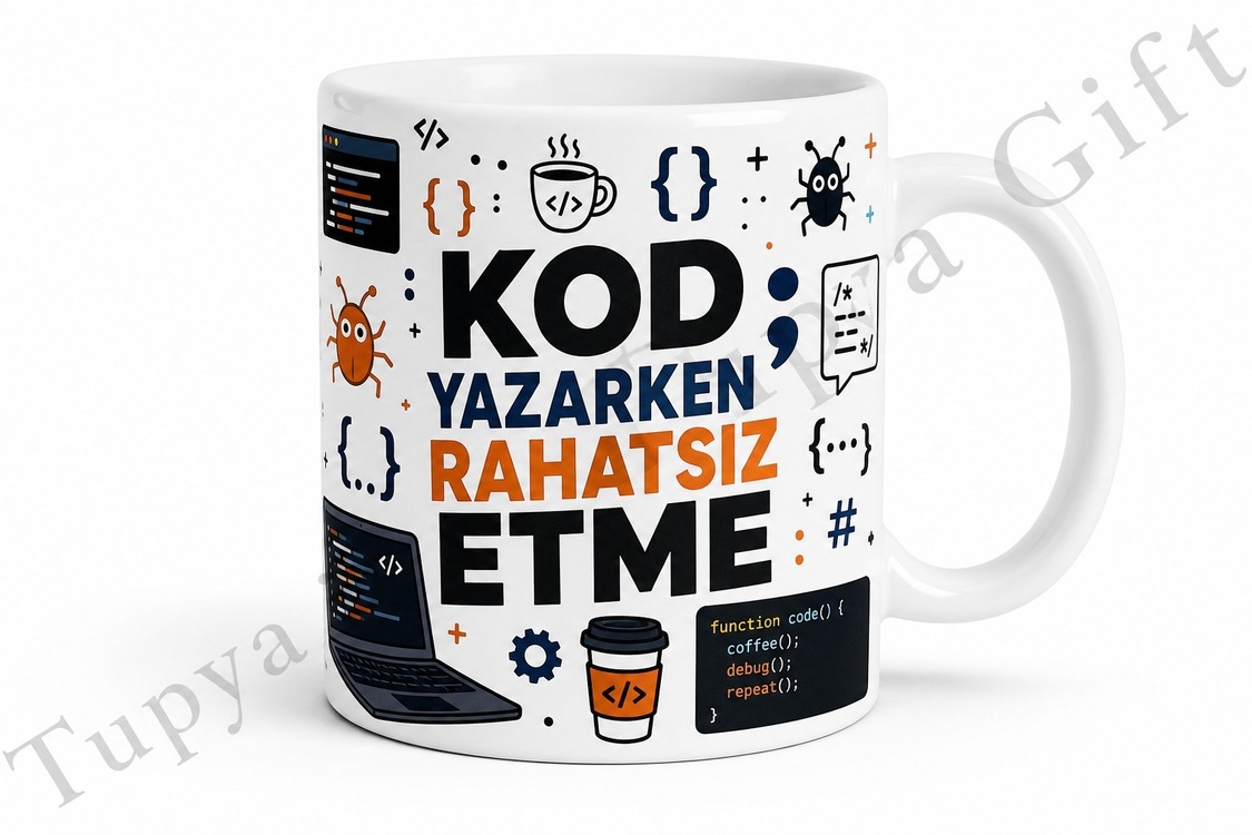 Yazılım Geliştiriciye Hediye Komik Yazılı Baskılı Kupa Bardak Programcı Hediyesi