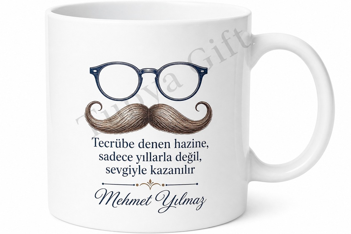 Deneyimli Baba Yazılı Kıdemli Baba Temalı Kupa Bardak Babalar Günü Hediye