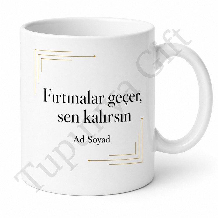 Motivasyon Sözü Yazılı Baskılı Kupa Bardak Hediye İlham Verici Özel Tasarım