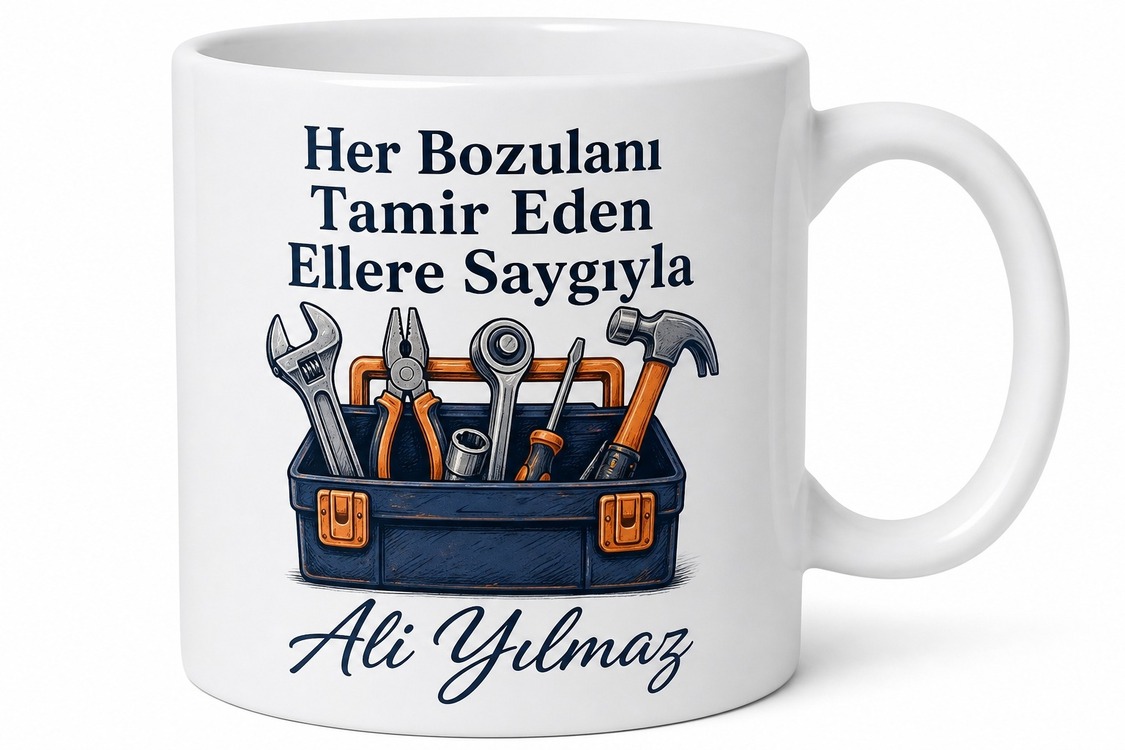 Tamirci Somun Sıkıcı El Aletleri Çantası Bozulanı Yapan Kupa Hediye Bardak