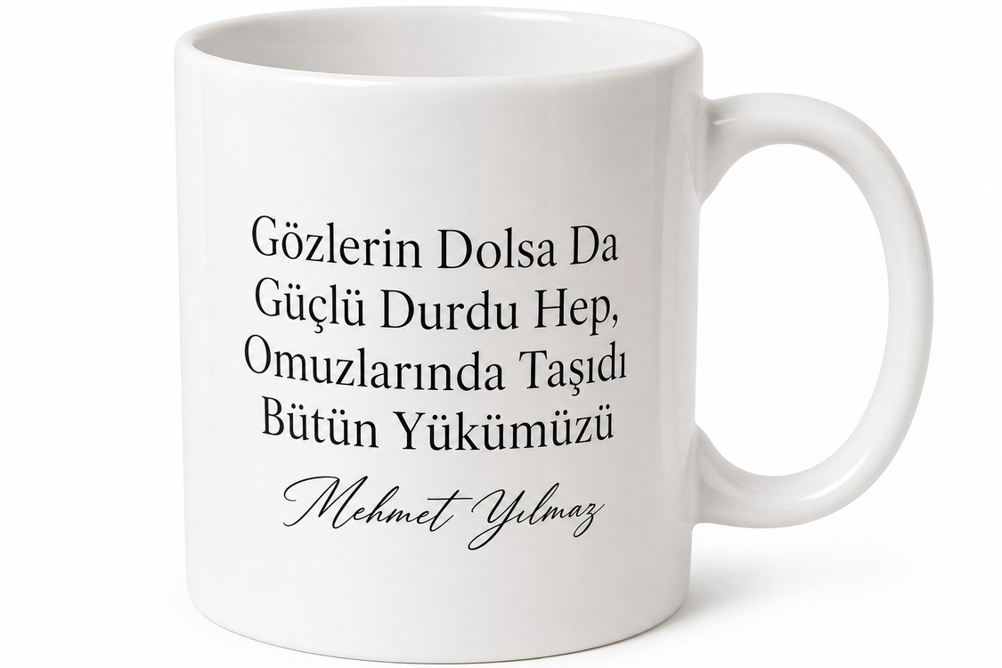 Gözü Yaşlı Baba Yazılı Duygusal Kupa Bardak Babalar Günü Hediye