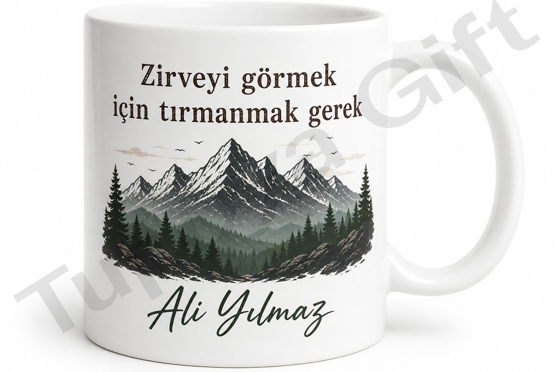 Dağcı Baba Yazılı Macera Temalı Kupa Bardak Babalar Günü Hediyesi