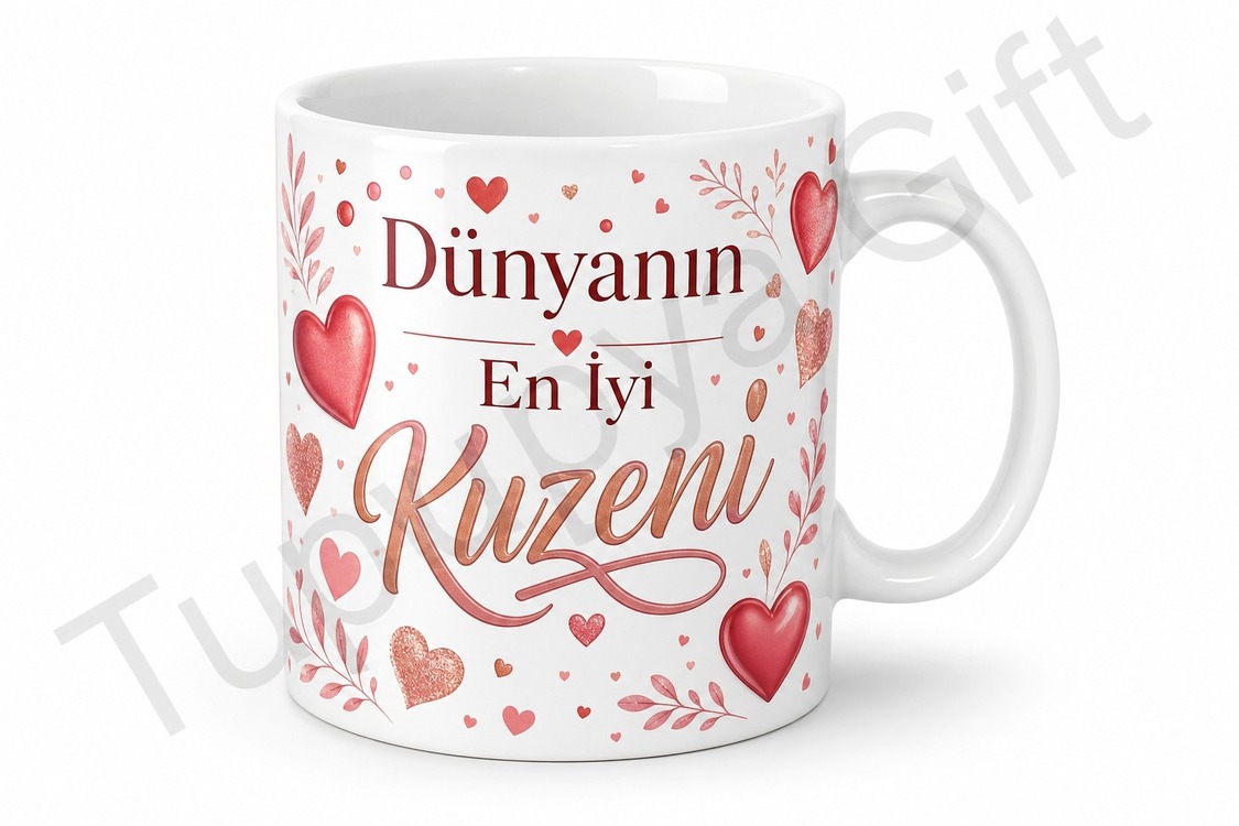 Kuzenime Hediye Kişiye Özel Baskılı Kupa Bardak Doğum Günü Hediyesi