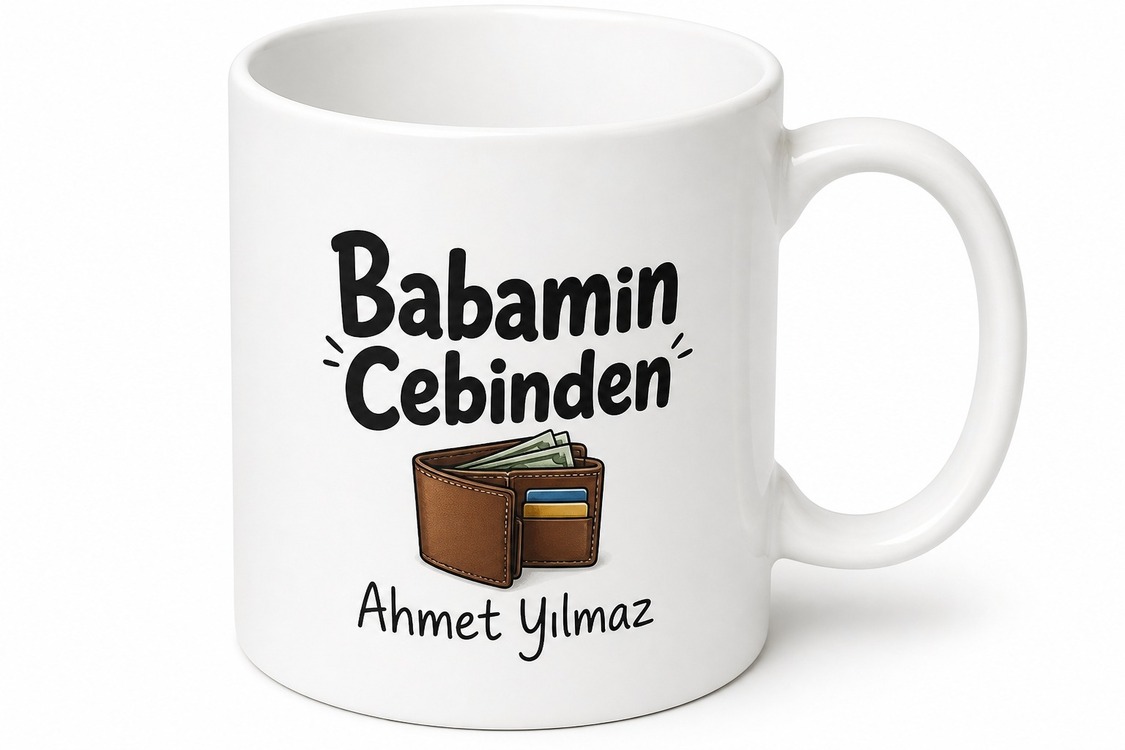 Babamın Cebinden Yazılı Esprili Kupa Bardak Babalar Günü Hediyesi