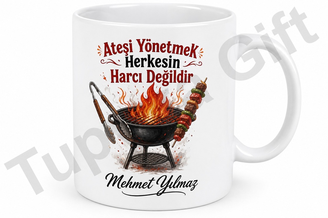 Mangal Ustası Baba Yazılı Eğlenceli Kupa Bardak Babalar Günü Hediye