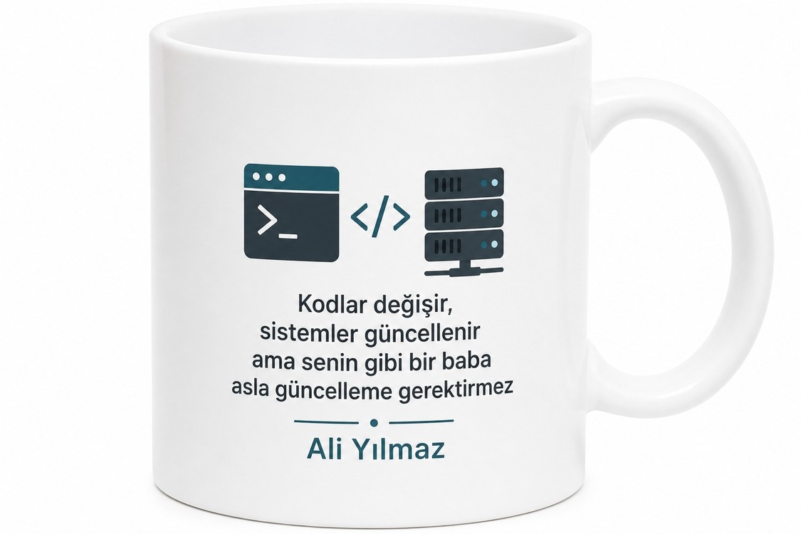 Admin Baba Yazılı Teknoloji Kupa Bardak Babalar Günü Hediyesi
