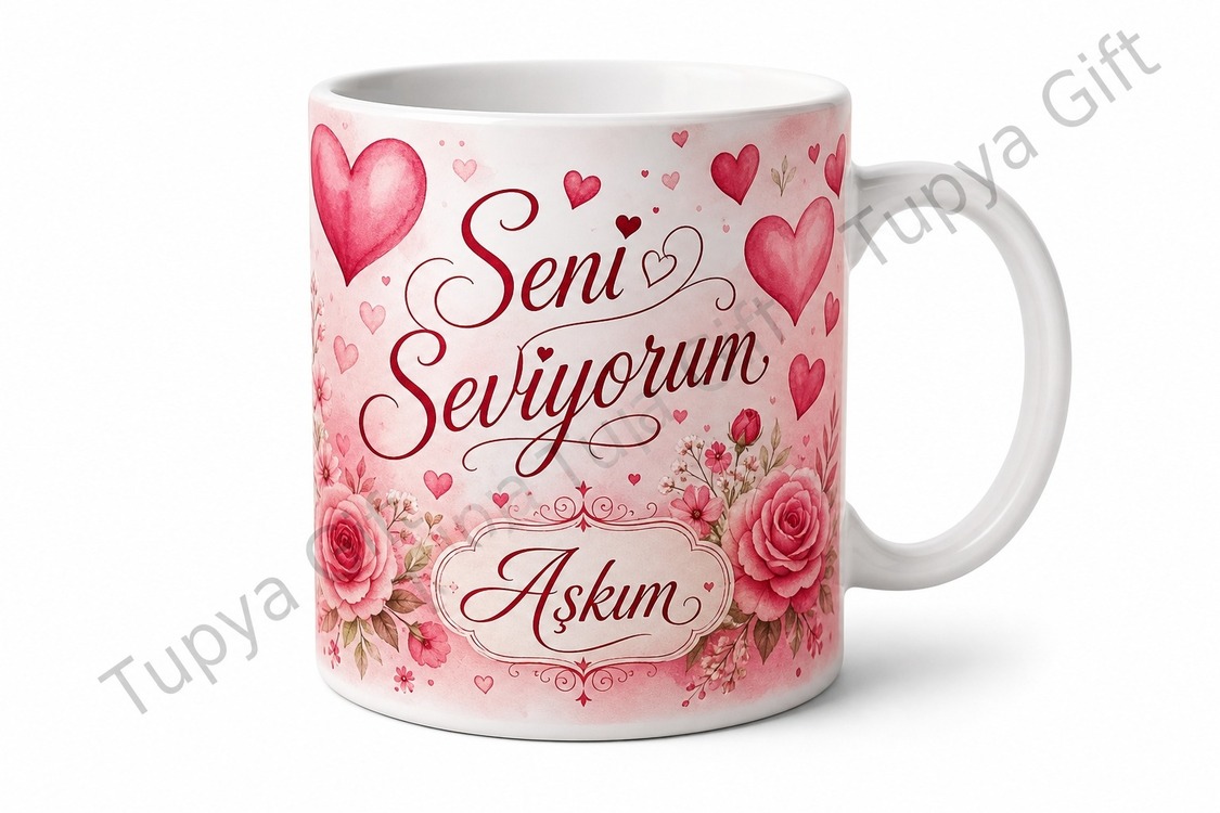 Sevgiliye Hediye İsme Özel Sublimation Baskılı Kupa Bardak Sevgili Hediyesi