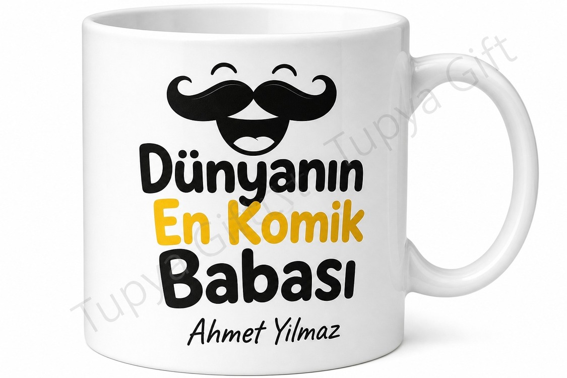 Dünyanın En Komik Babası Yazılı Kupa Bardak Babalar Günü Hediyesi