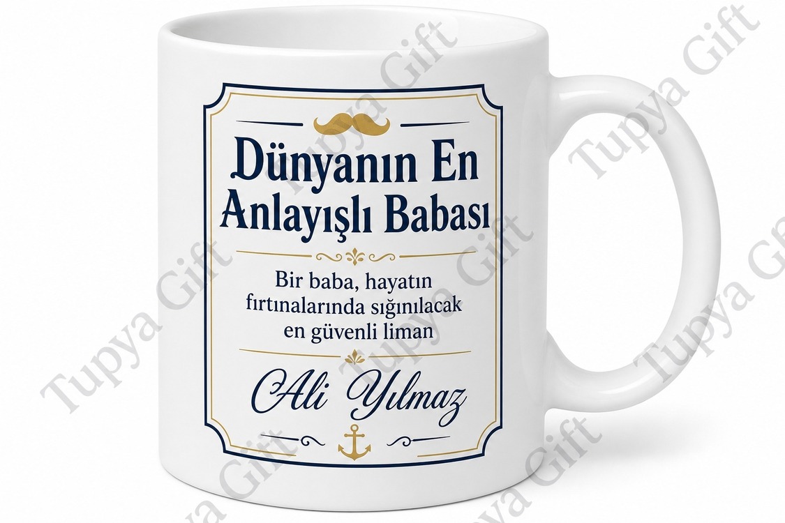 Dünyanın En Anlayışlı Babası Yazılı Kupa Bardak Babalar Günü Hediye