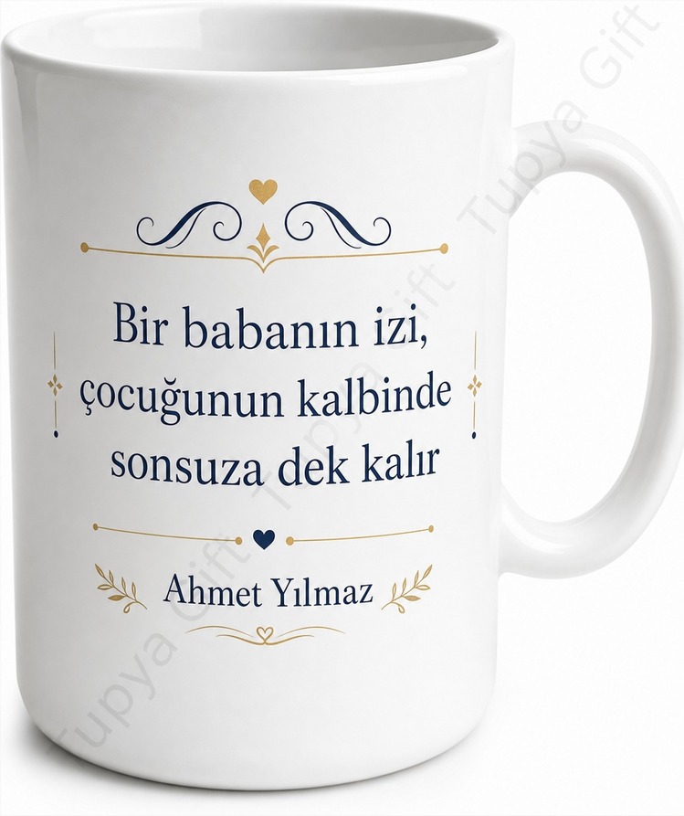 Örnek Baba Yazılı Özel Tasarım Kupa Bardak Babalar Günü Hediyesi