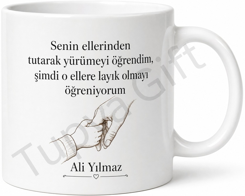 Babam En İyisi Yazılı Çocuktan Babaya Kupa Bardak Babalar Günü Hediye