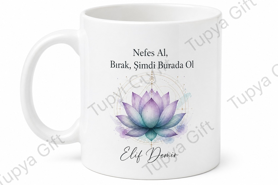 Meditasyon Temalı Kişiye Özel Baskılı Kupa Bardak Yoga Hediye