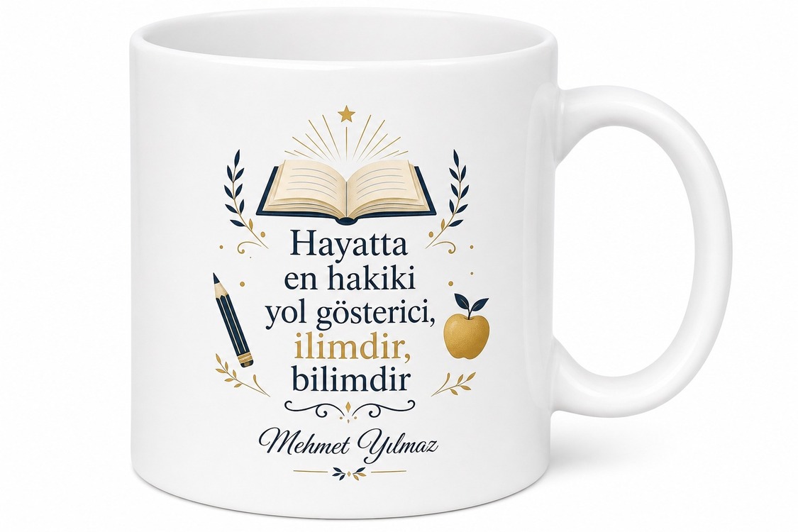 Babam Öğretmenim Yazılı Kupa Bardak Babalar Günü Hediyesi Özel Tasarım