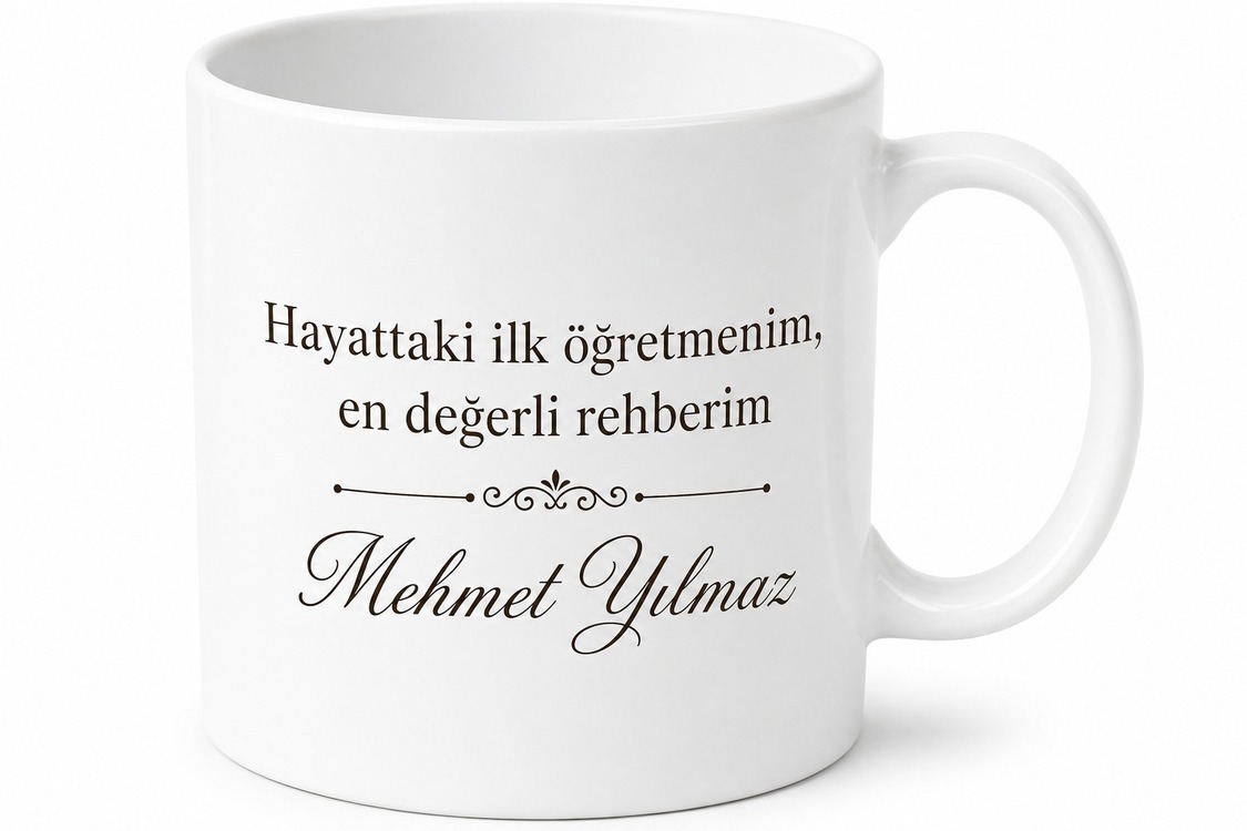 İlk Öğretmenim Babam Yazılı Kupa Bardak Babalar Günü Hediyesi