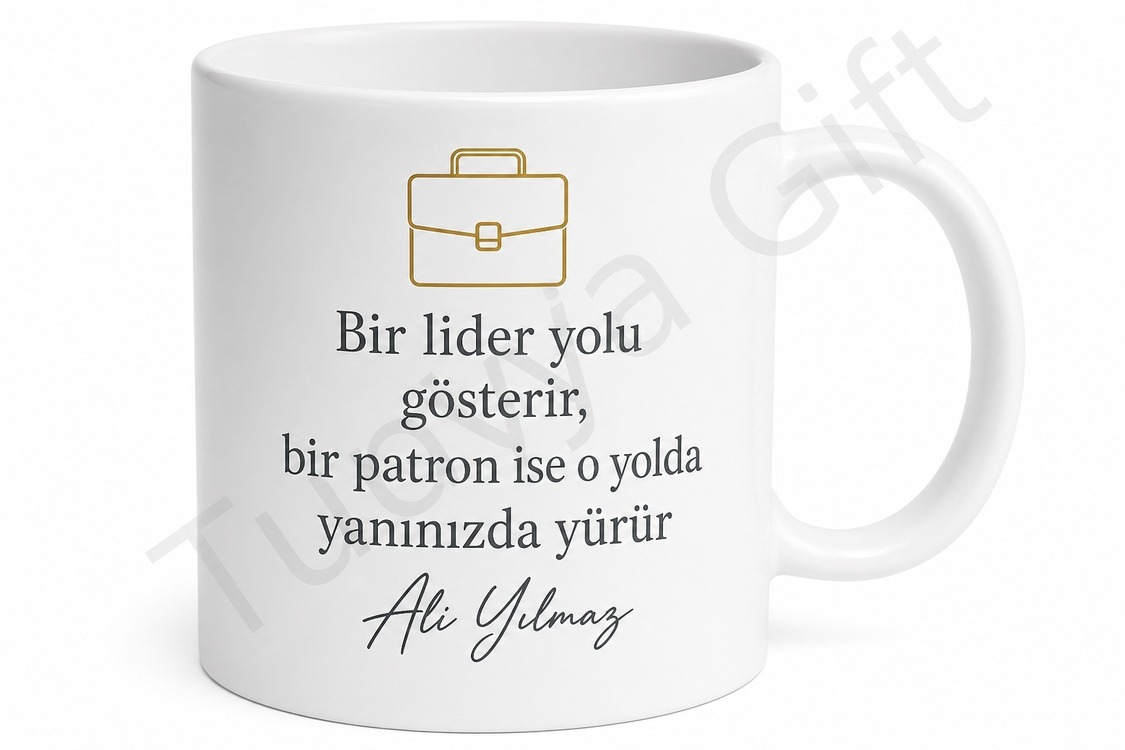Yılın En İyi Patronu Yazılı Baskılı Kupa Bardak Hediye Patron Günü