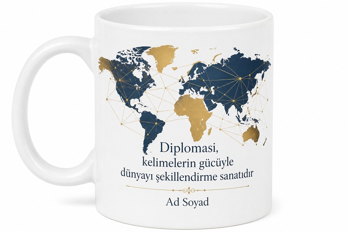 Siyaset Bilimciye Diplomasi Seçim Analizi Uluslararası İlişkiler Hediye Kupa Bardak