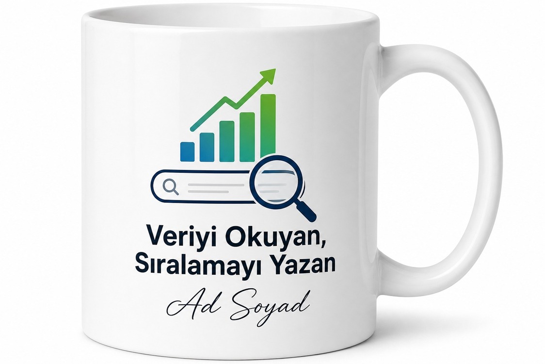 SEO Uzmanına Özel Tasarım Kupa Bardak Google Analitik Hediye