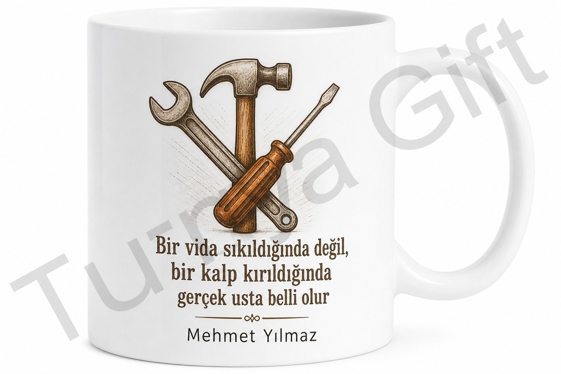 Tamir Ustası Baba Yazılı Kupa Bardak Babalar Günü Özel Hediye