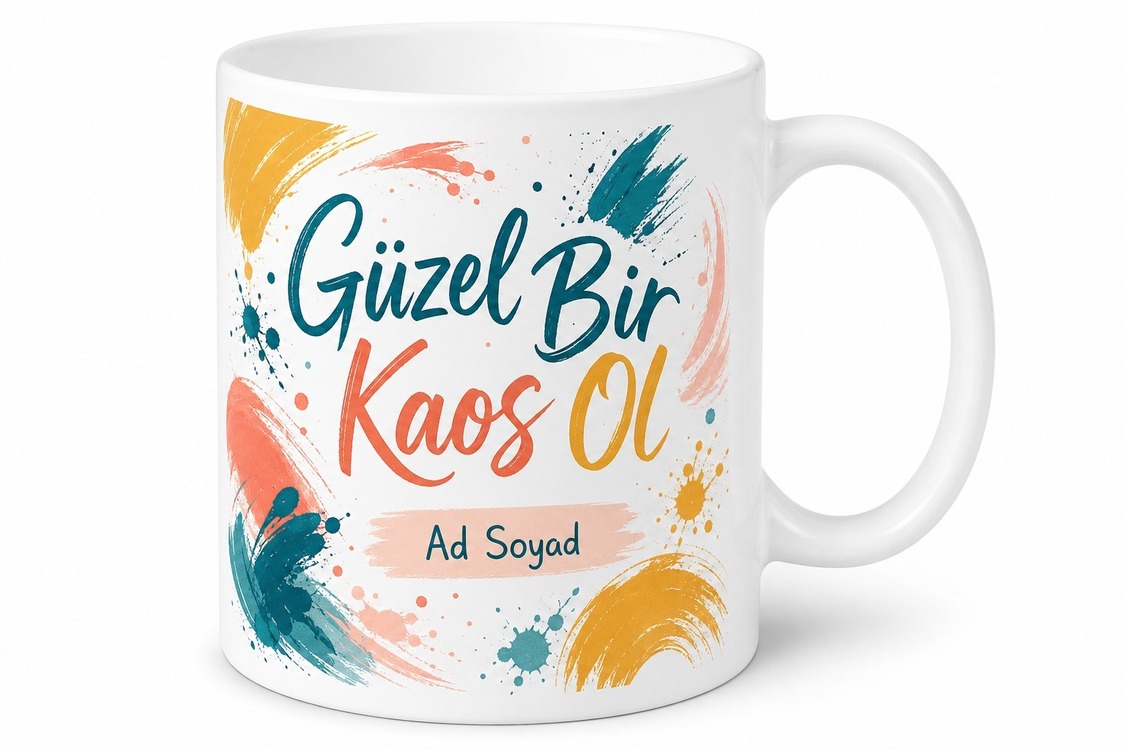 Beautiful Mess Temalı Güzel Kaos Kupa Bardak Özel Tasarım Hediye