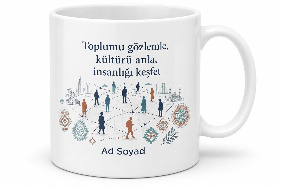 Sosyoloji Öğrencisine Toplum Davranışı Göç Dalgaları Saha Araştırması Kültür Kupa Hediye