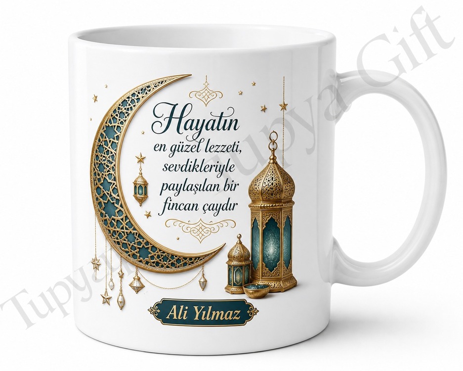 Ramazan Bayramı Hediyesi Kişiye Özel Kupa Bardak İsimli Bayram Hediyesi