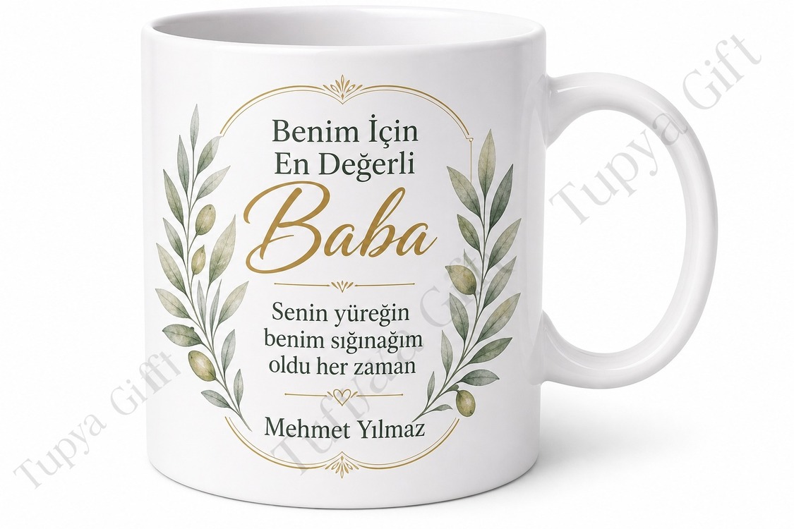 Benim İçin En Değerli Baba Yazılı Kupa Bardak Babalar Günü Hediye