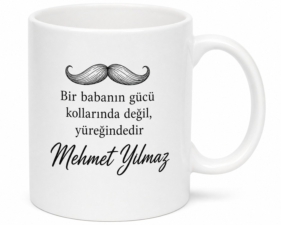 Benzersiz Baba Yazılı Özel Kupa Bardak Babalar Günü Hediyesi Baskılı