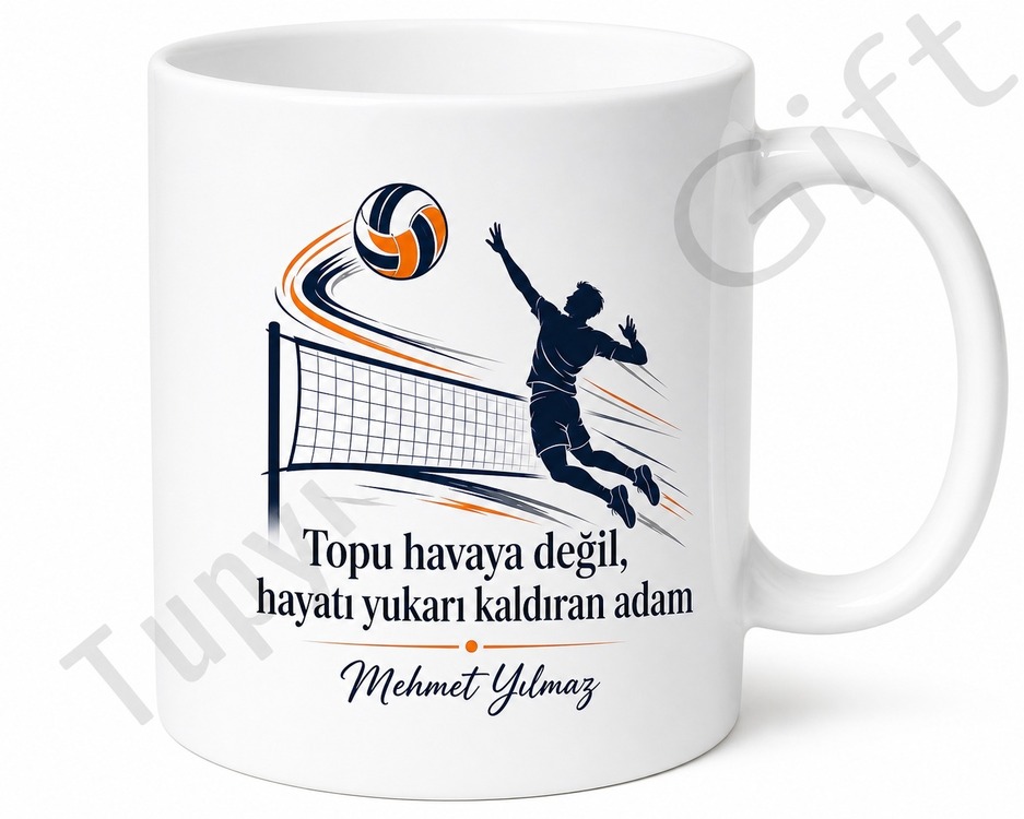 Voleybol Tutkunu Baba Yazılı Kupa Bardak Babalar Günü Hediyesi