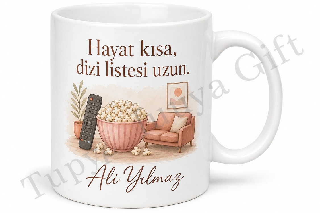 Dizi Sever Temalı Kişiye Özel Baskılı Kupa Bardak Hediye