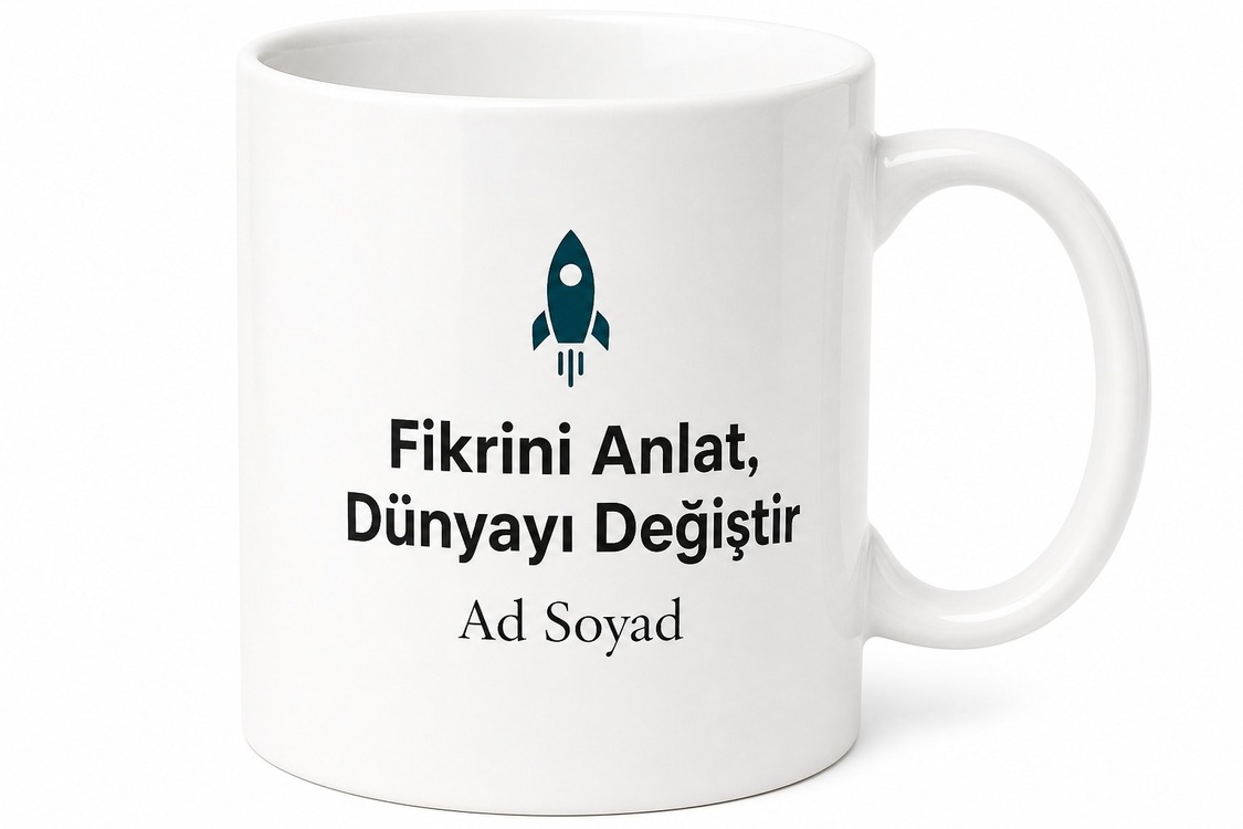 Girişimciye Asansör Konuşması Özgüven Kupa Yatırımcı Sunum Hediye Bardak