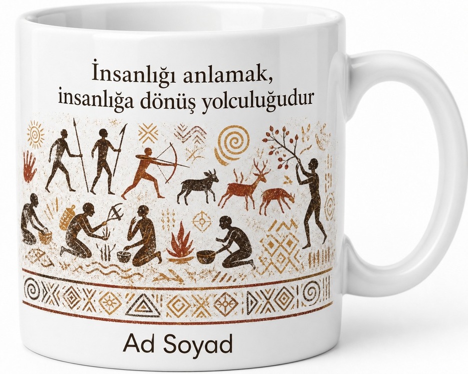 Antropoloğa Hediye İnsanlığın Kökeni İlkel Kabileler Kültürel Evrim Kupa Bardak