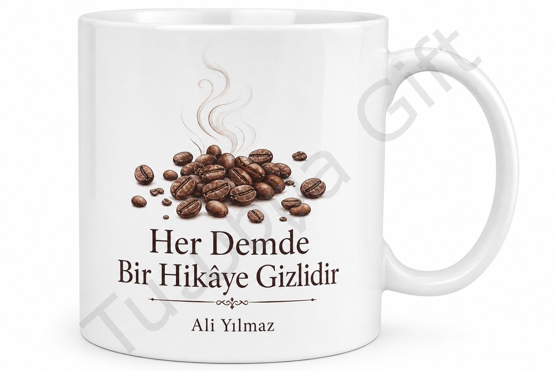 Kahve Çekirdeği Temalı Barista Kupası Özel Baskılı Hediye Bardak Kupa Mug