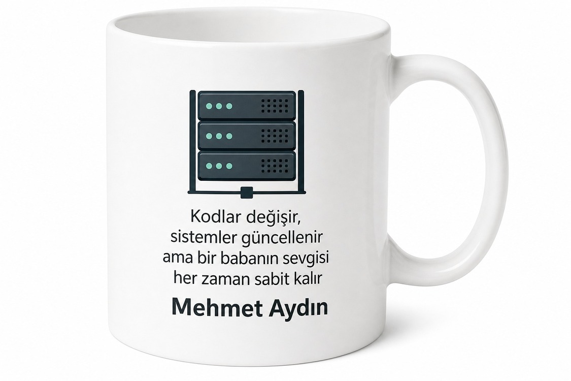 Sistem Yöneticisi Baba Yazılı Kupa Bardak Babalar Günü Hediyesi