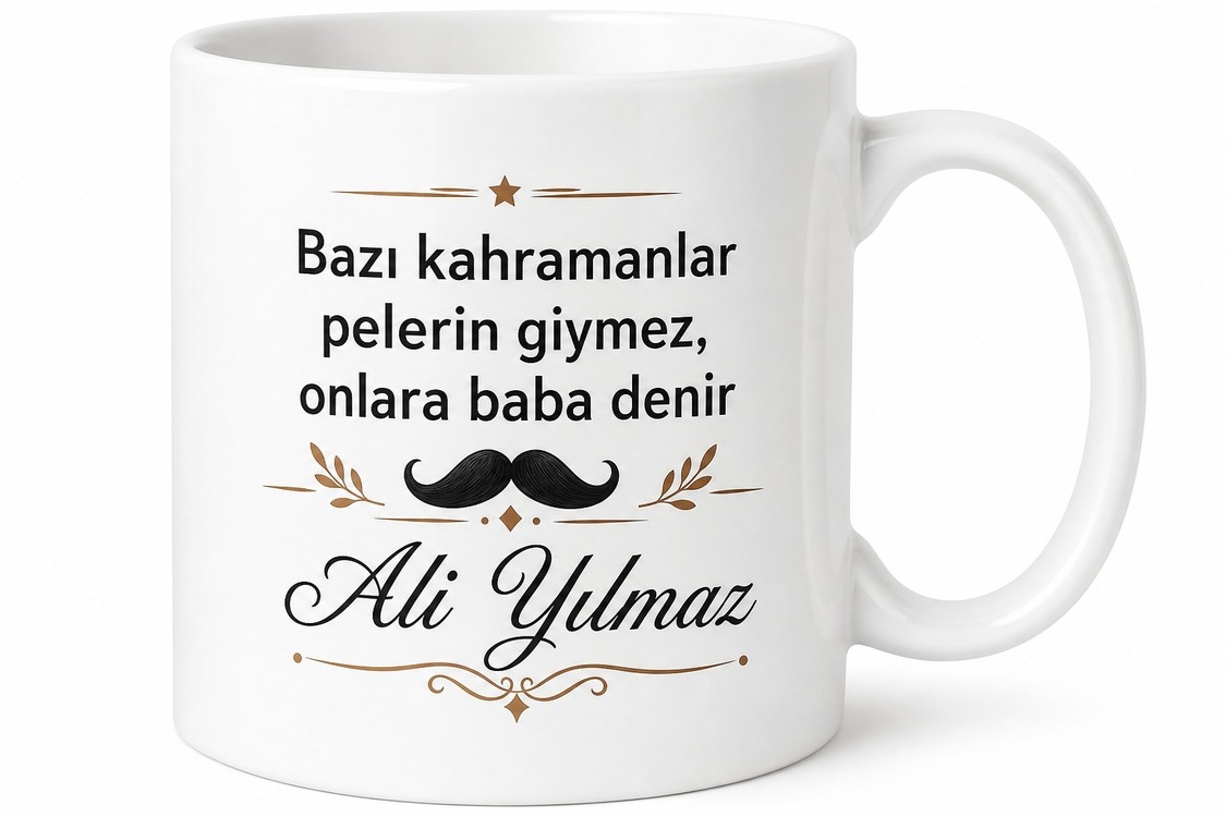 Emsalsiz Baba Yazılı Kupa Bardak Babalar Günü Özel Tasarım Hediye