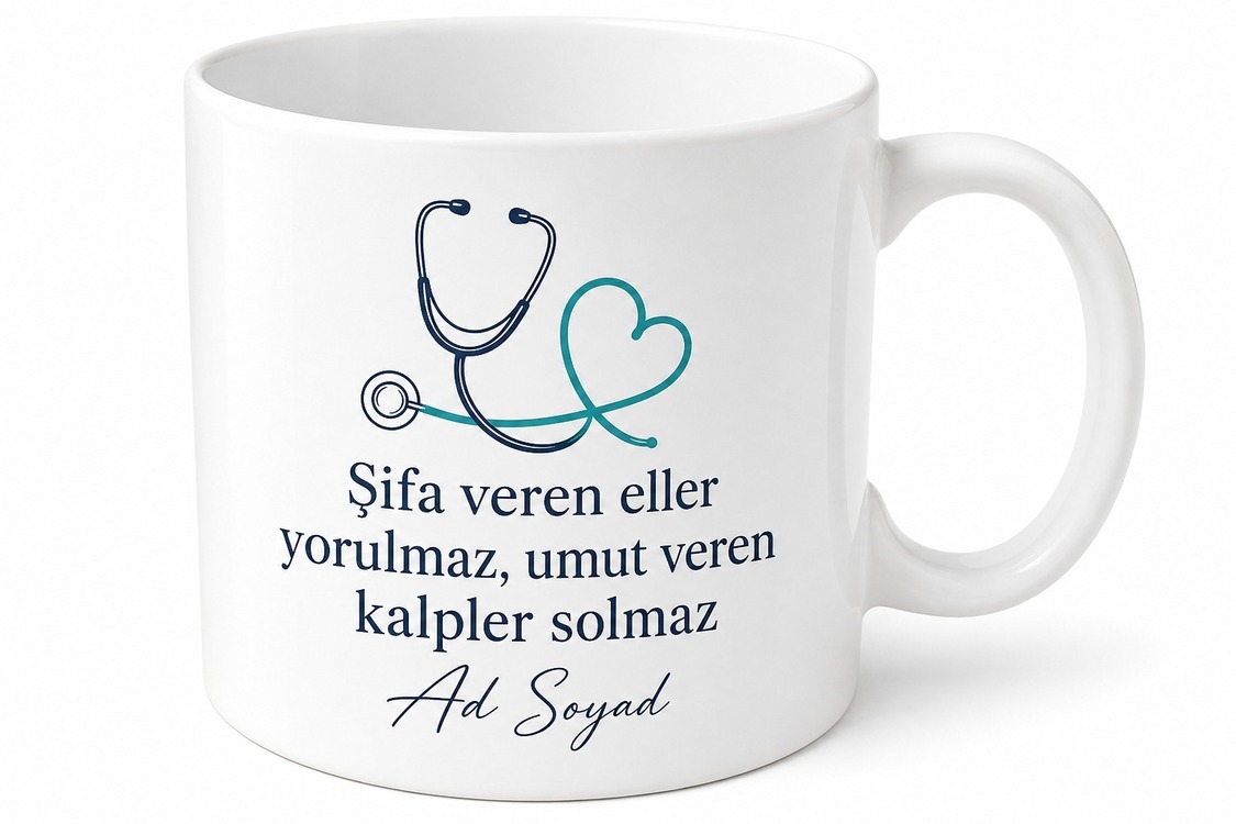 Doktora Özel Kahve Kupası Doktor Hediye Kişiye Özel Baskılı Kupa Bardak